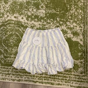 Princess Polly Blue & White Striped Mini Skirt